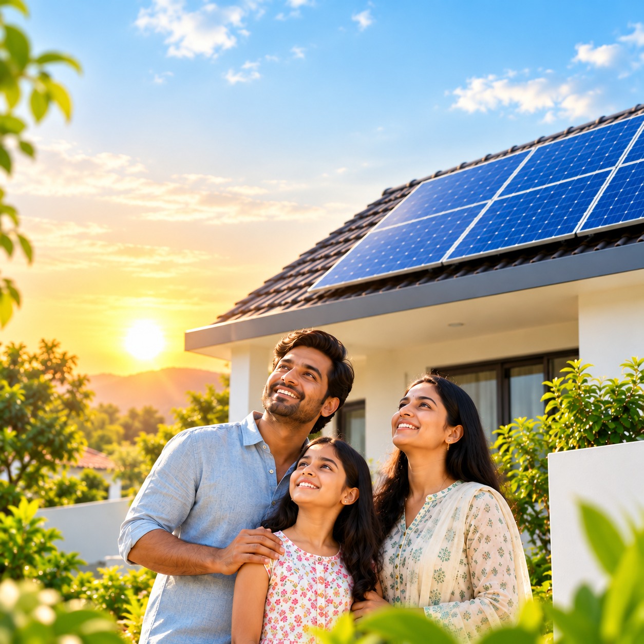 Rooftop solar panels — PM Surya Ghar